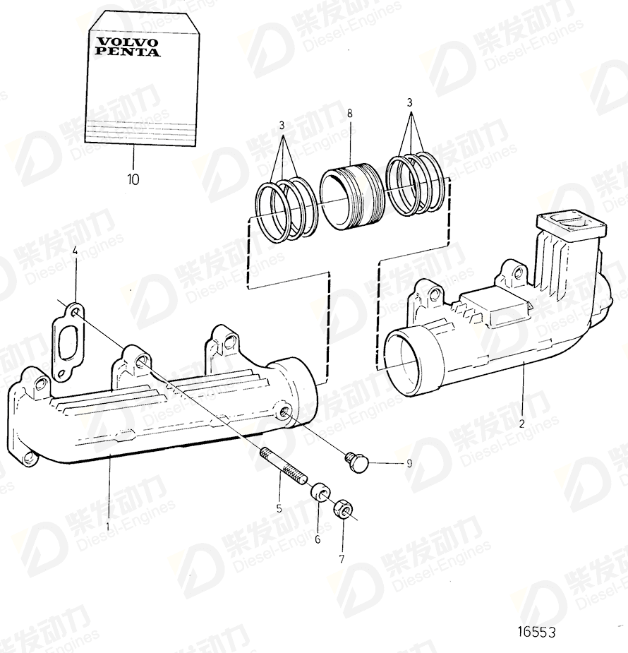 VOLVO Gasket kit 876065 Drawing